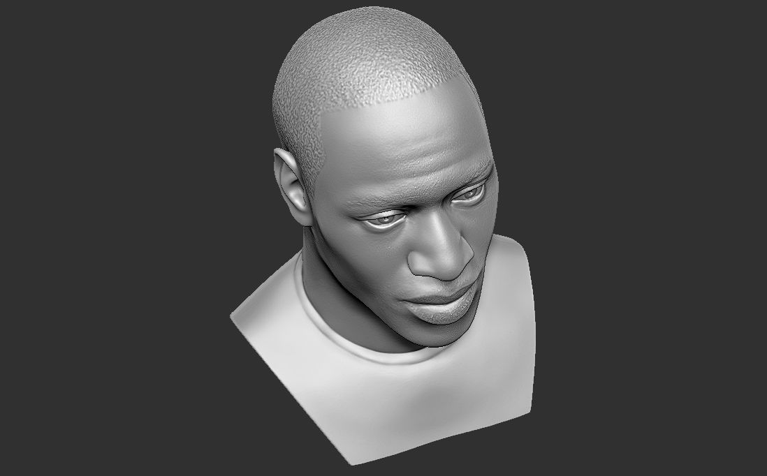 Omar Sy bust for 3D printing 3D print model_25