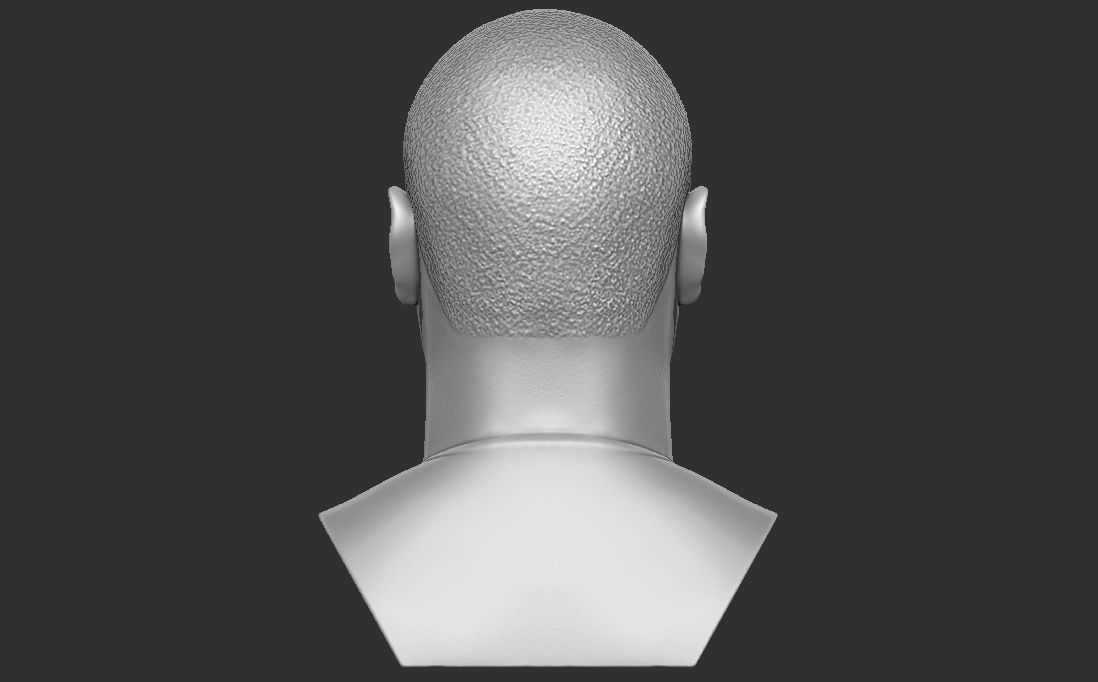 Omar Sy bust for 3D printing 3D print model_12