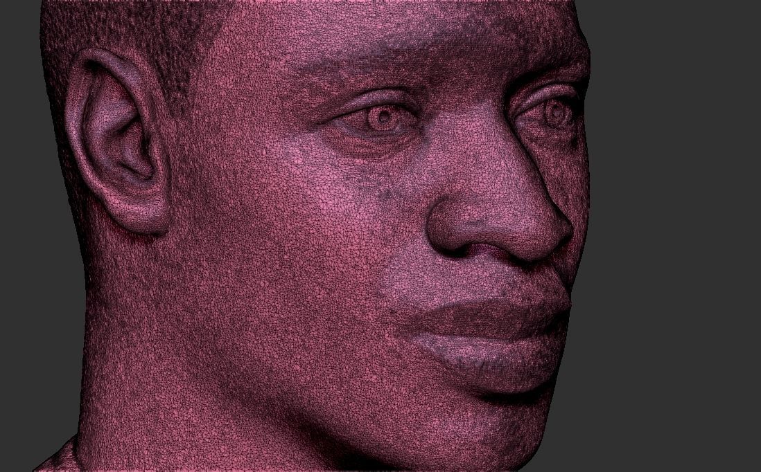 Omar Sy bust for 3D printing 3D print model_33