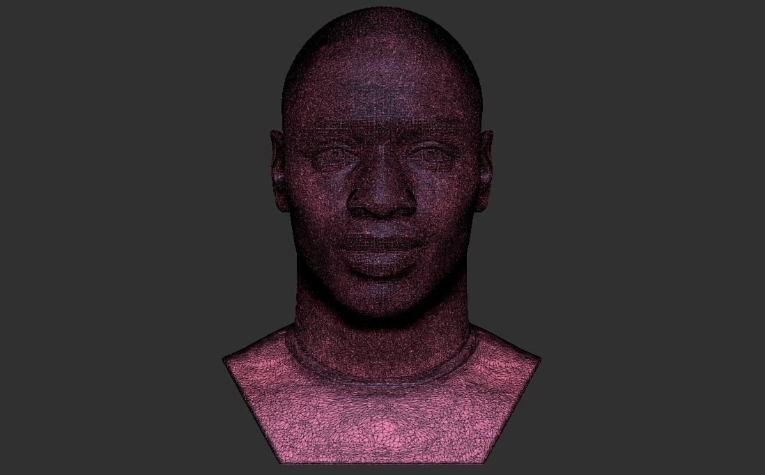 Omar Sy bust for 3D printing 3D print model_30