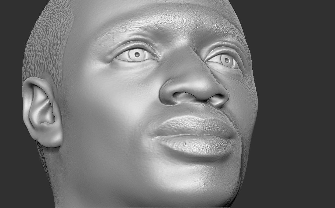 Omar Sy bust for 3D printing 3D print model_24