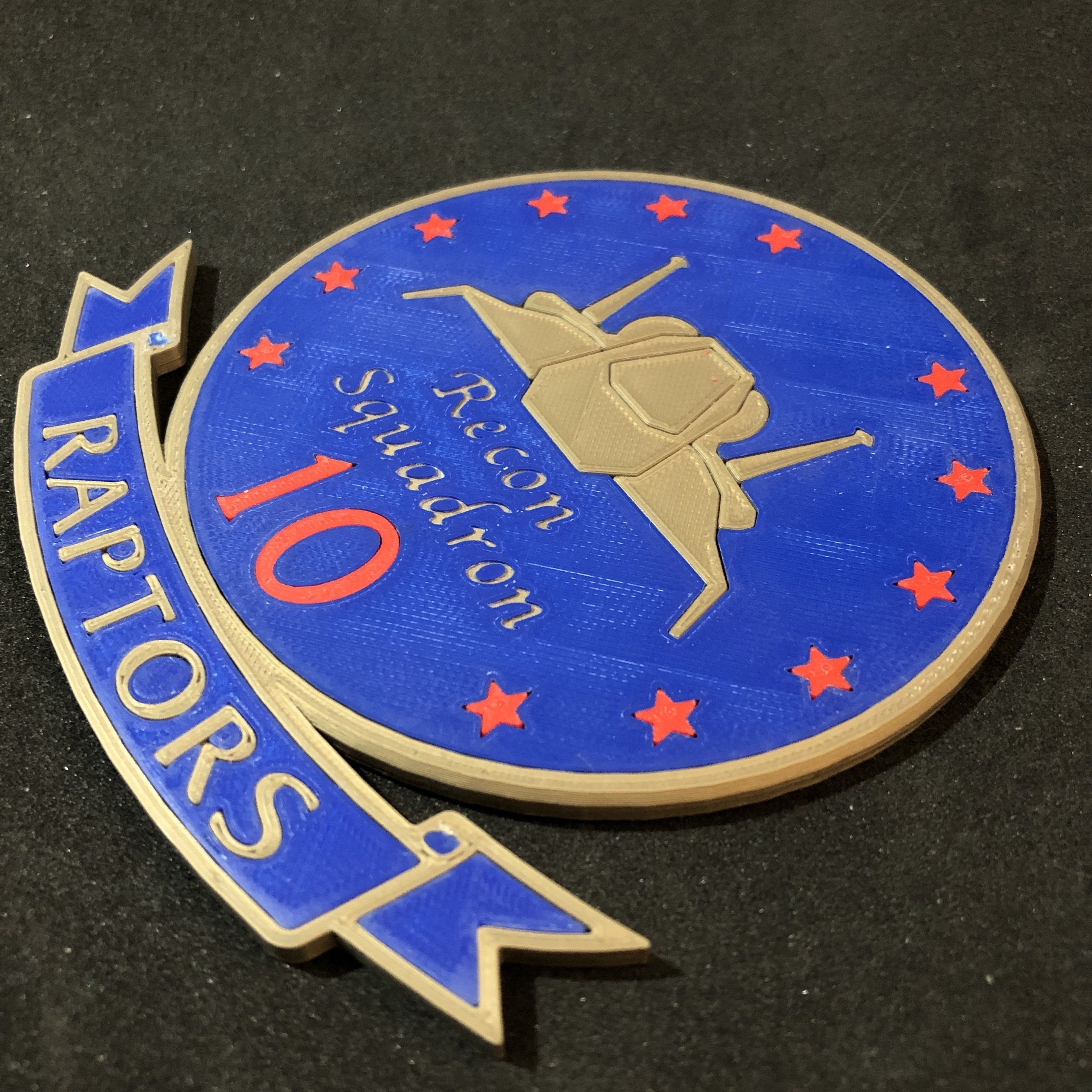 Battlestar Galactica Raptor Pilot Uniform Patch Coaster 3D print model_1