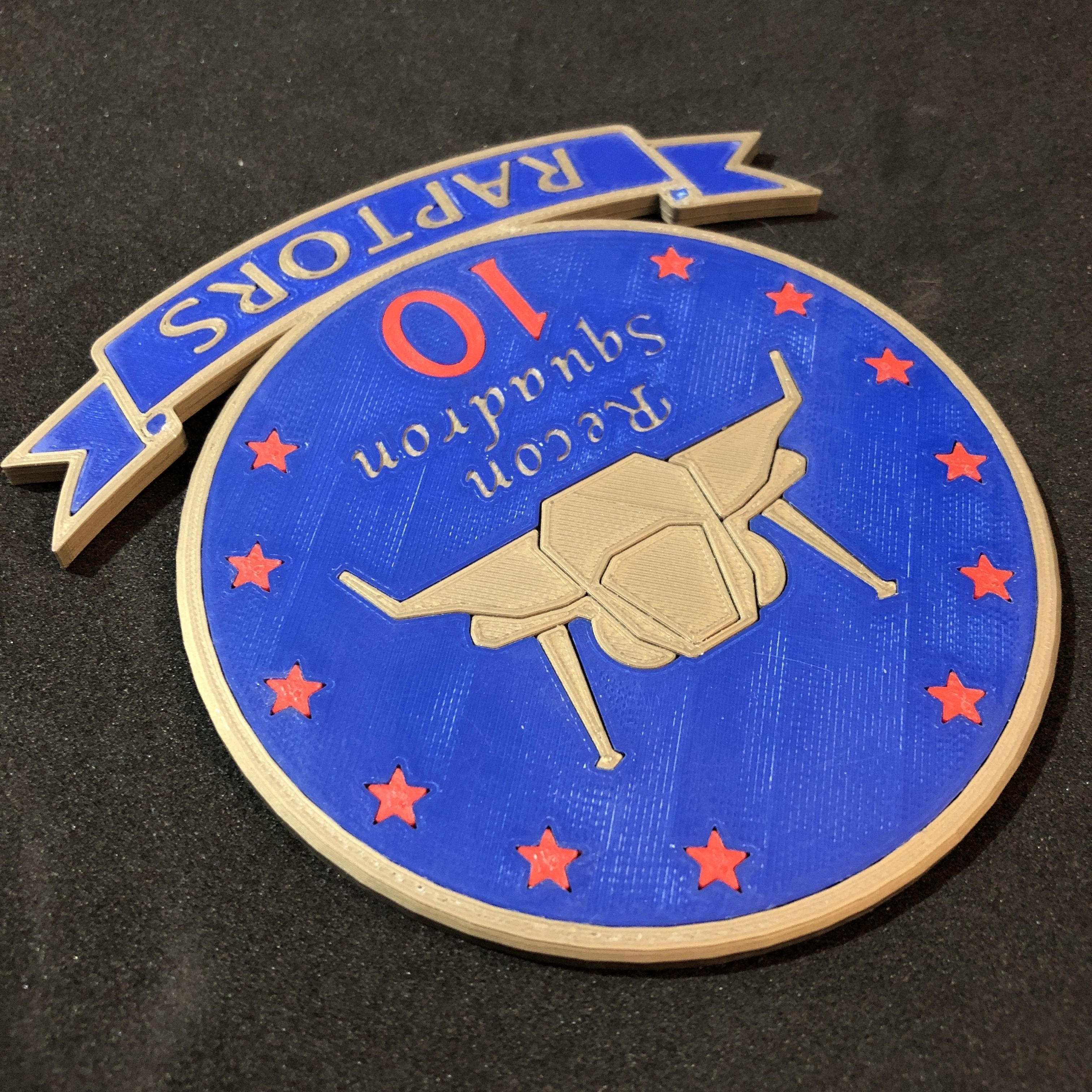 Battlestar Galactica Raptor Pilot Uniform Patch Coaster 3D print model_2