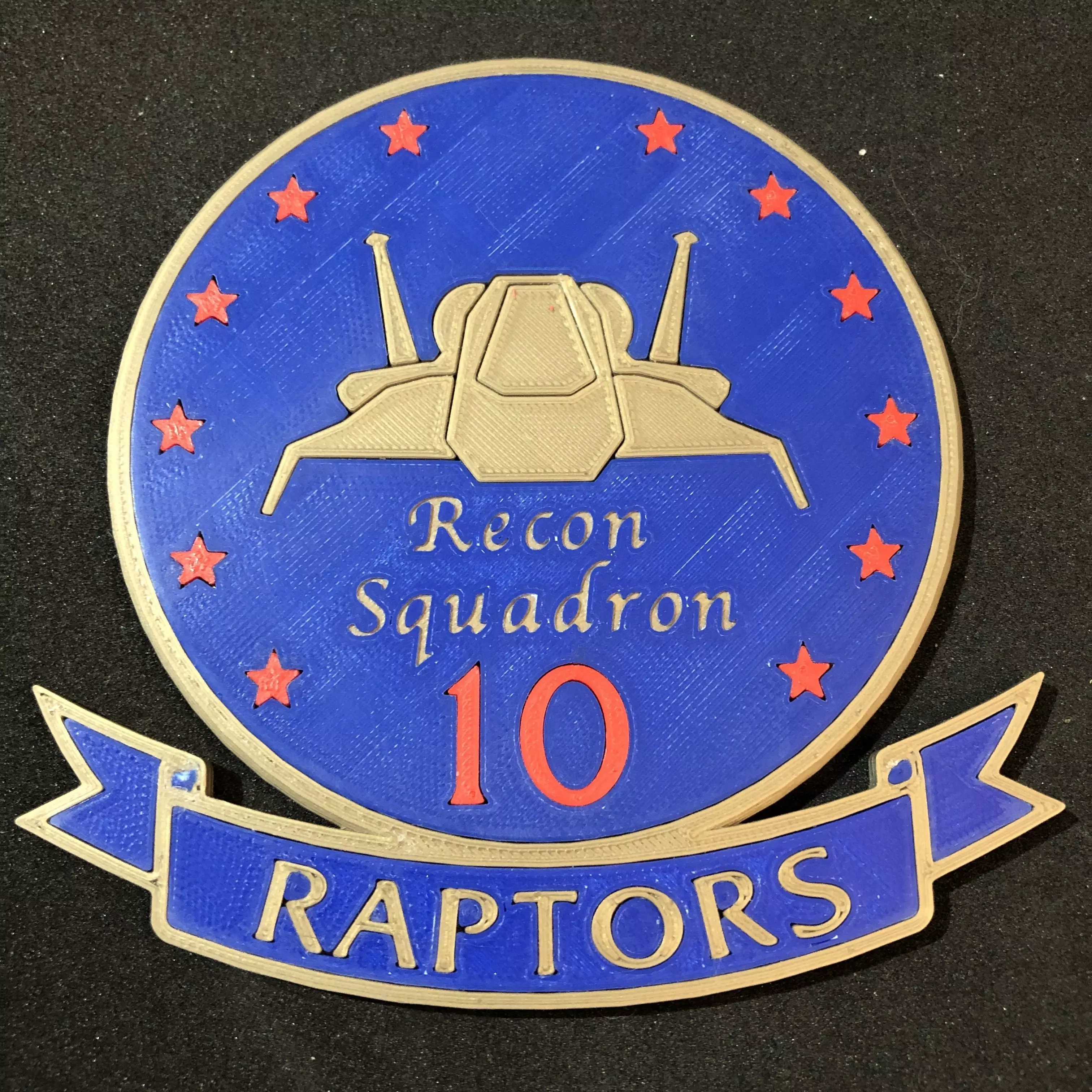 Battlestar Galactica Raptor Pilot Uniform Patch Coaster 3D print model_0