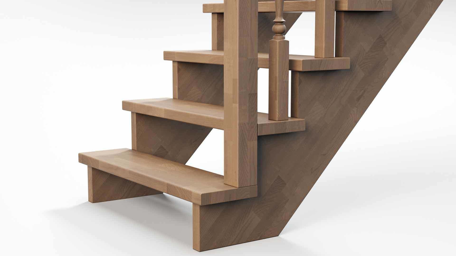 Wood stairs 3D model_9
