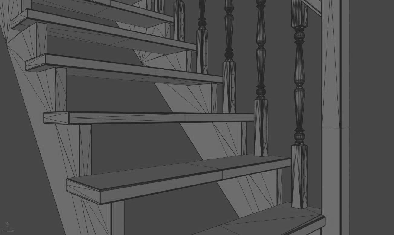 Wood stairs 3D model_26