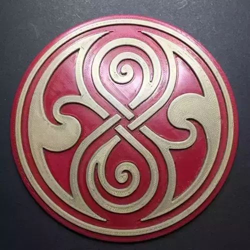 Doctor Who Seal of Rassilon Emblem Coaster 3D print model