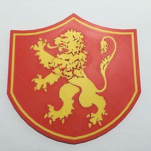 Sigil of House Lannister Game of Thrones Coaster 3D print model