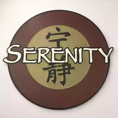 Serenity Logo Coaster 3D print model