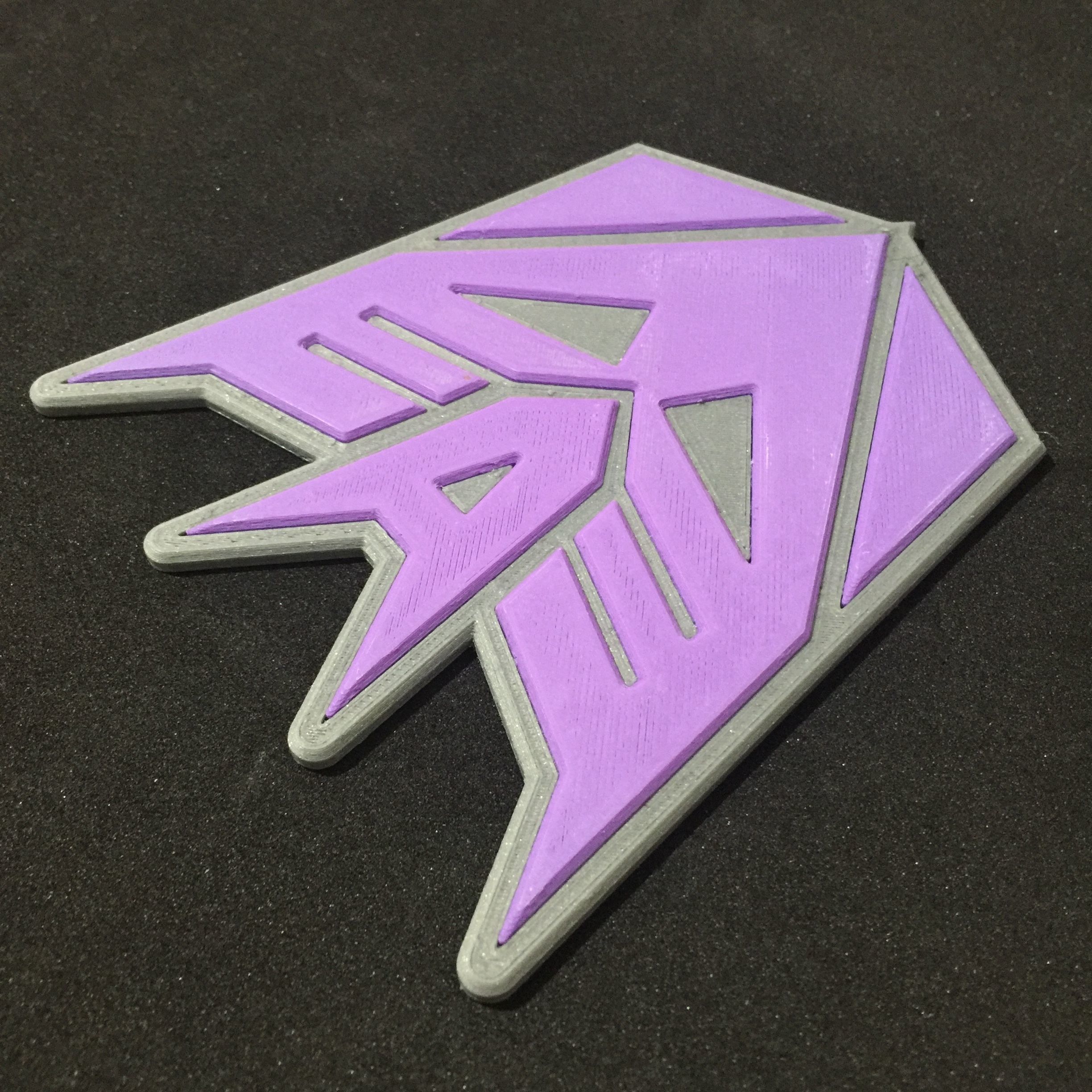 Transformers Decepticon Emblem Coaster 3D print model_8