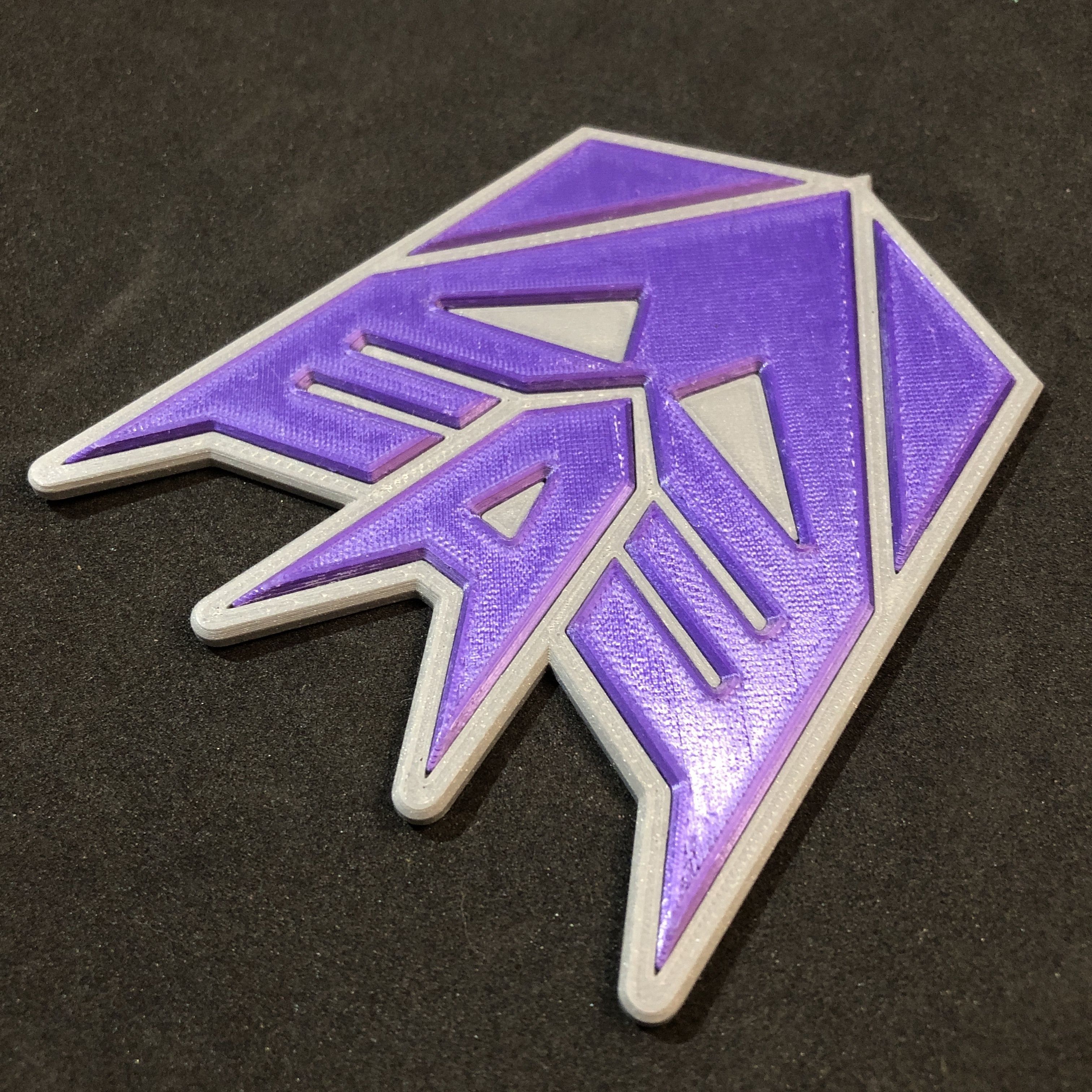 Transformers Decepticon Emblem Coaster 3D print model_3