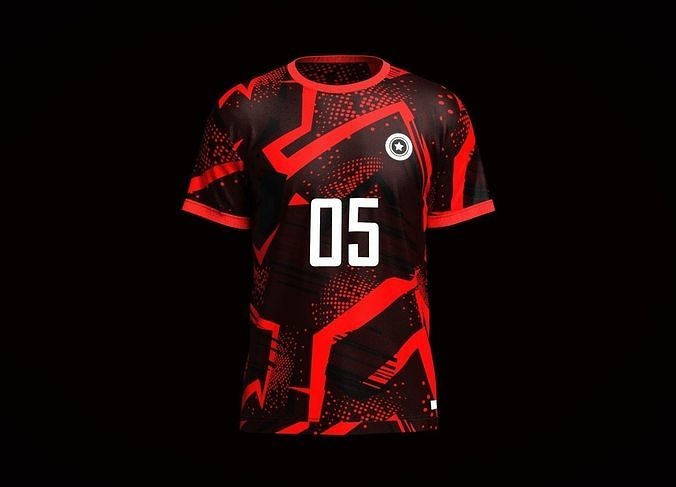 Soccer Red Jersey Player 05 3D model