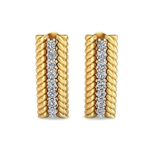 Solitaire Earring 3dm STL OBJ FBX Render Details 3D print model