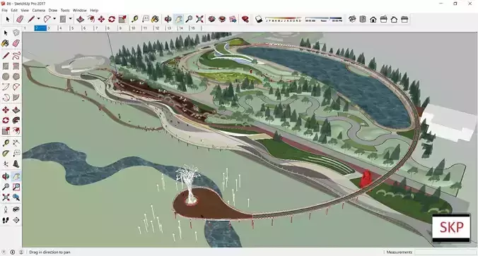 Sketchup Recreational Tourism building B6 3D model
