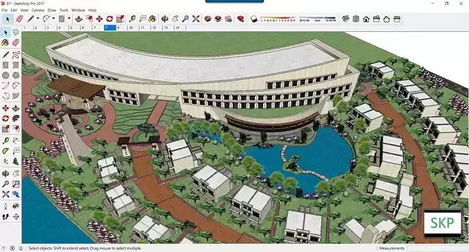 Sketchup Recreational Tourism building B7 3D model