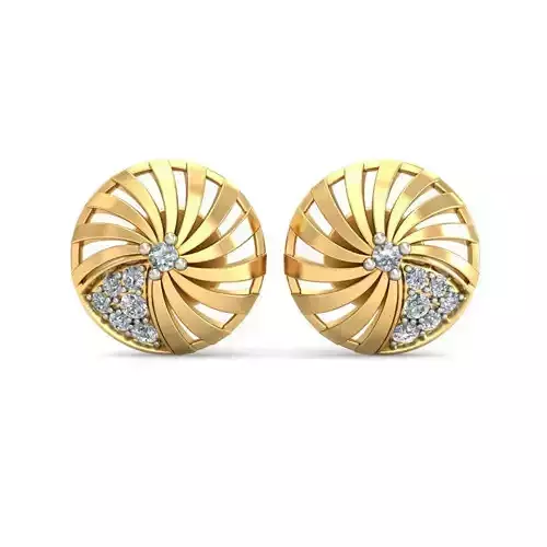 Solitaire Earring 3dm STL OBJ FBX Render Details