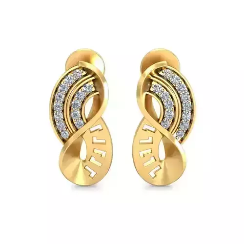 Solitaire Earring 3dm STL OBJ FBX Render Details