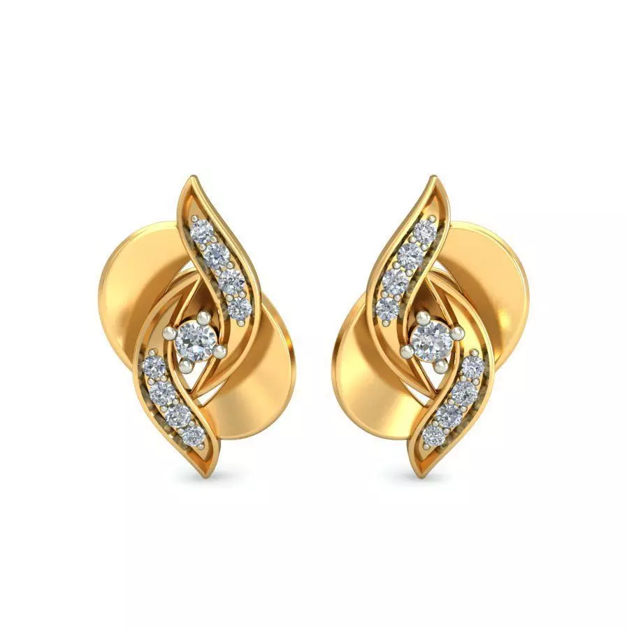 Solitaire Earring 3dm STL OBJ FBX Render Details 3D print model