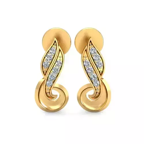 Solitaire Earring 3dm STL OBJ FBX Render Details