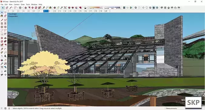 Sketchup Recreational Tourism building B10 3D model