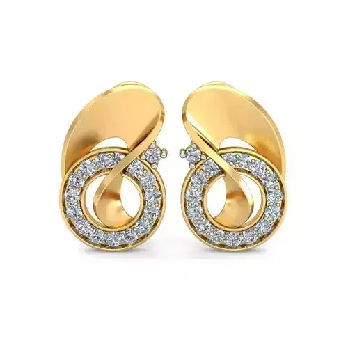 Solitaire Earring 3dm STL OBJ FBX Render Details