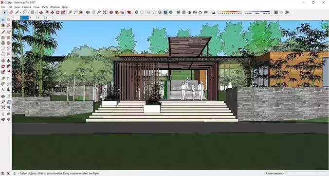 Sketchup Recreational Tourism building C2 3D model Sketchup Recreational Tourism building C2 3D model