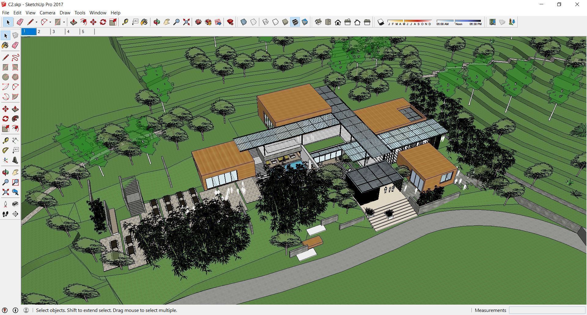 Sketchup Recreational Tourism building C2 3D model_1