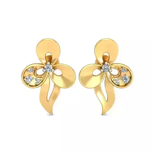 Solitaire Earring 3dm STL OBJ FBX Render Details