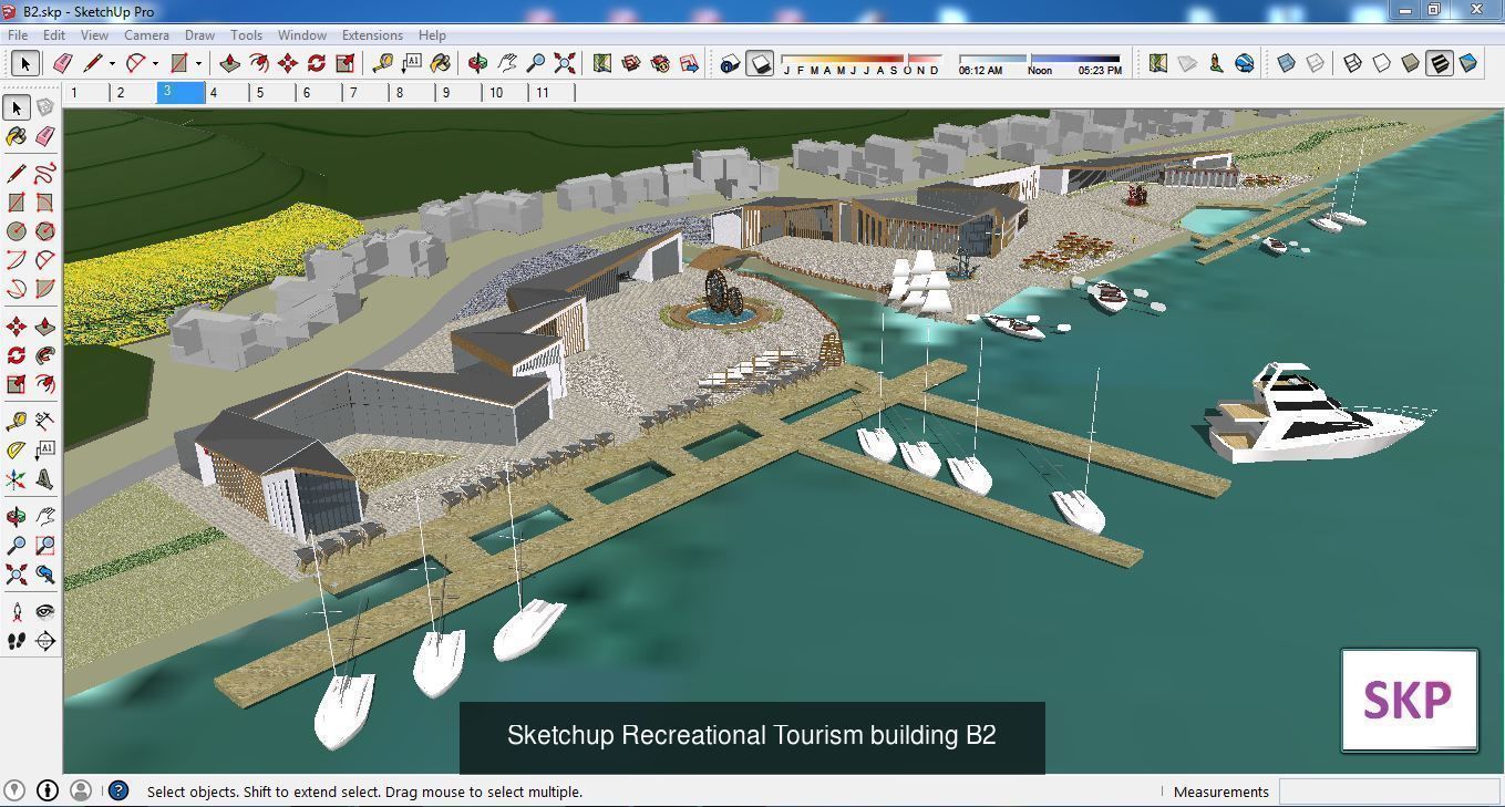 Collection 18 Sketchup Recreational Tourism models _11