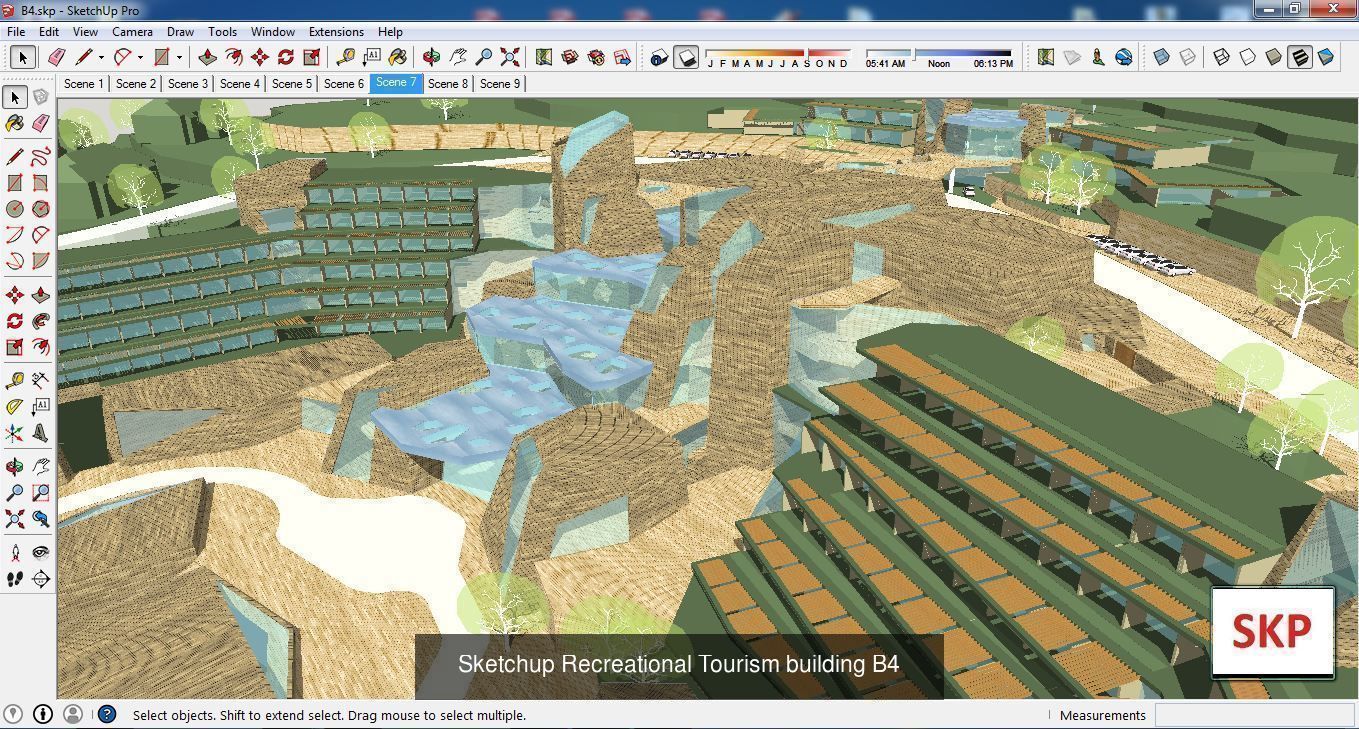 Collection 18 Sketchup Recreational Tourism models _13