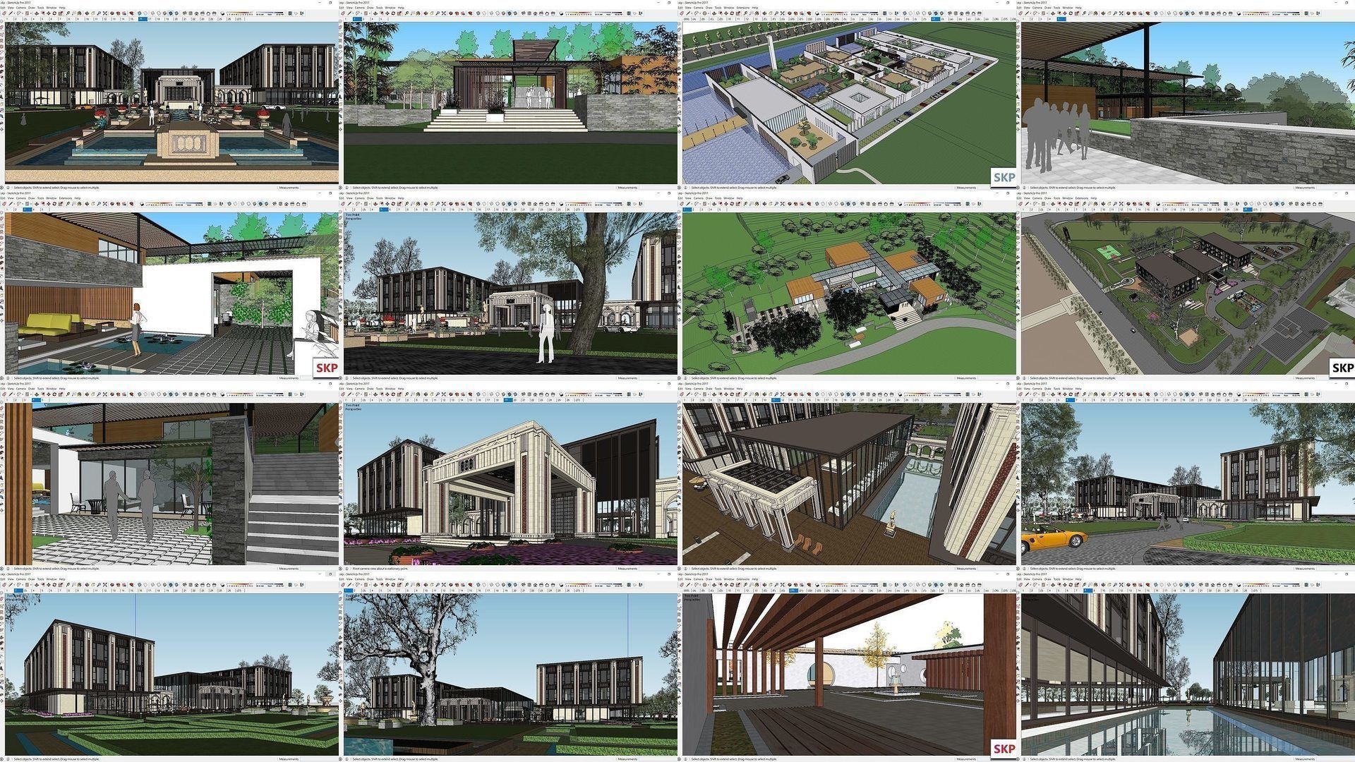 Collection 18 Sketchup Recreational Tourism models _3