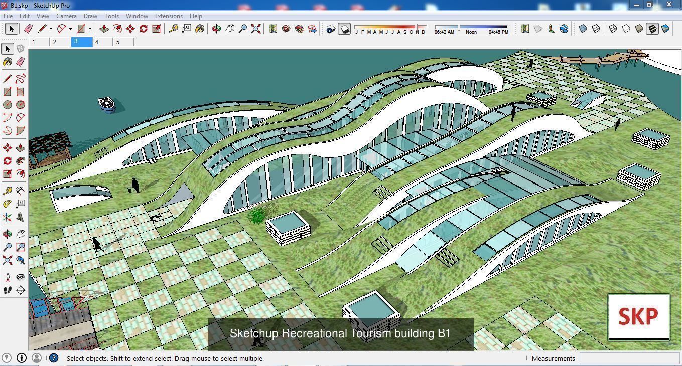 Collection 18 Sketchup Recreational Tourism models _10