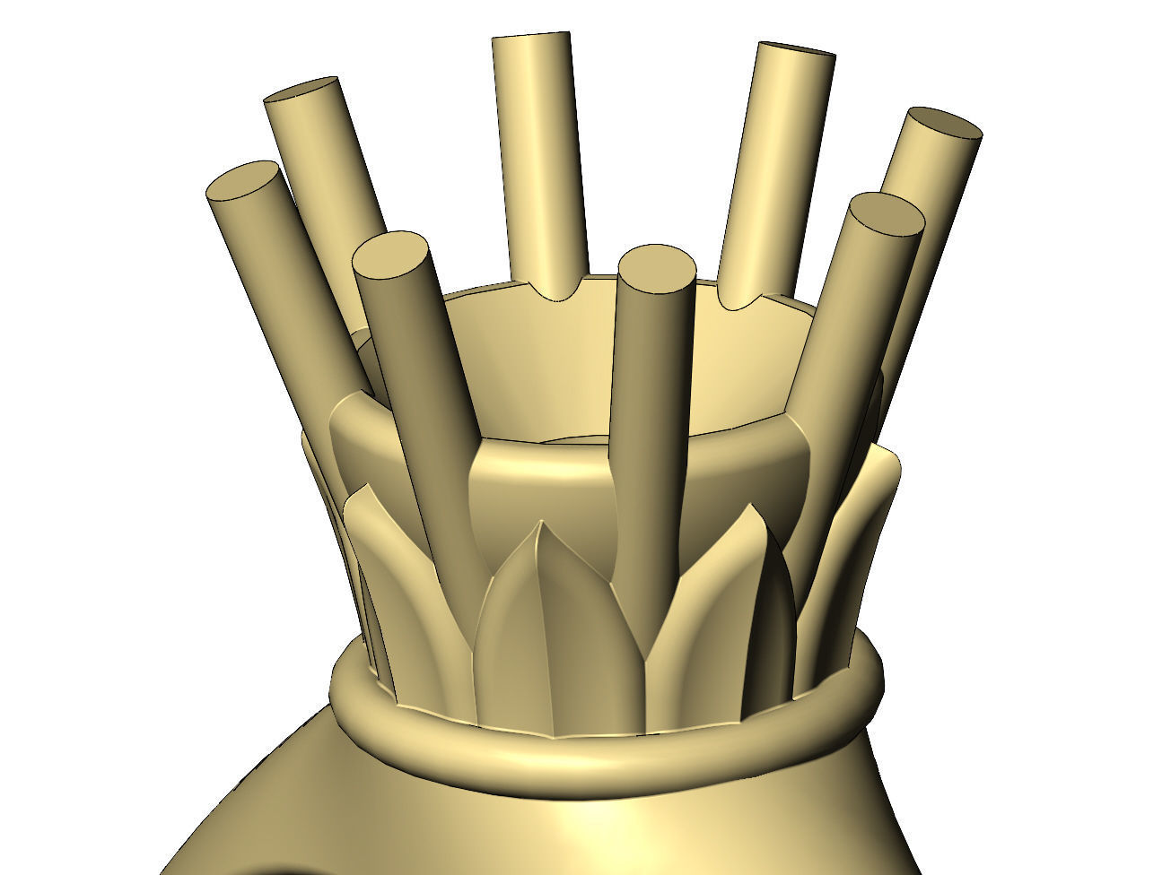 Diamond Lotus 5mm solitaire Us sizes 6 7 8 3D print model_9