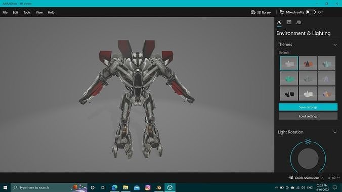 Air raid Transformers Autobot Low-poly 3D model