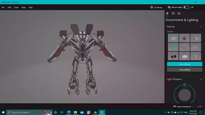 Air raid Transformers Autobot Low-poly 3D model