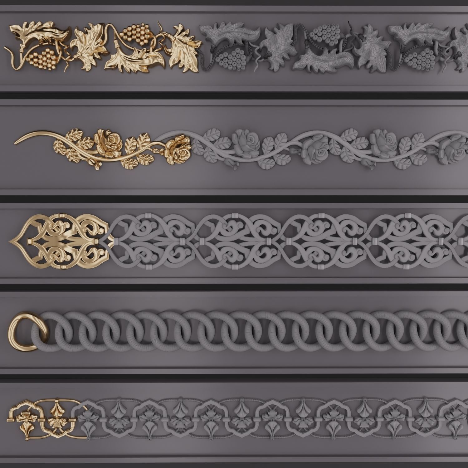 Trim Ornament 121 3D model_3