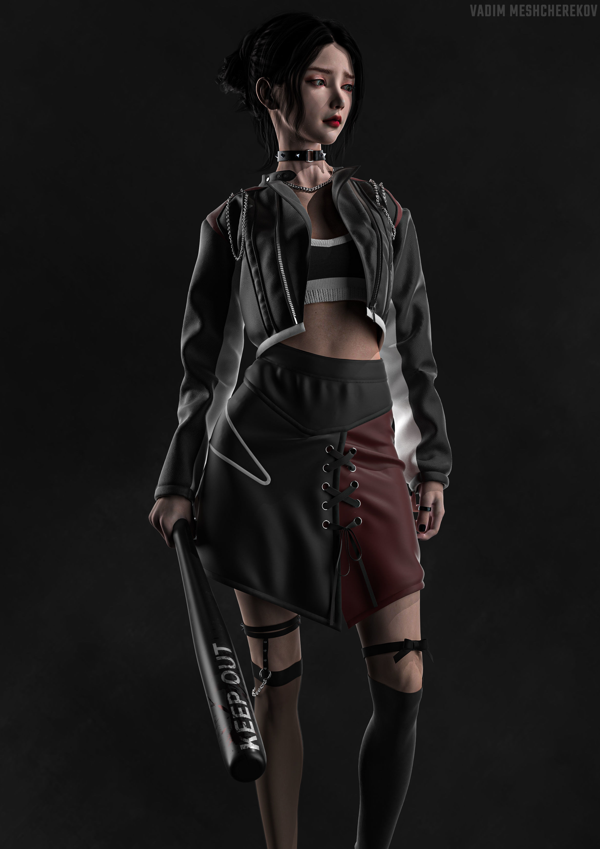 Female Streetwear 2 3D model_1