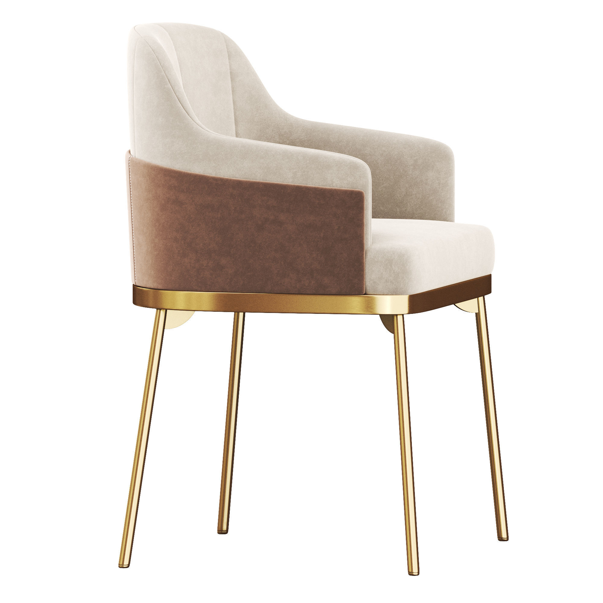 Modern dining chair 3D model_1