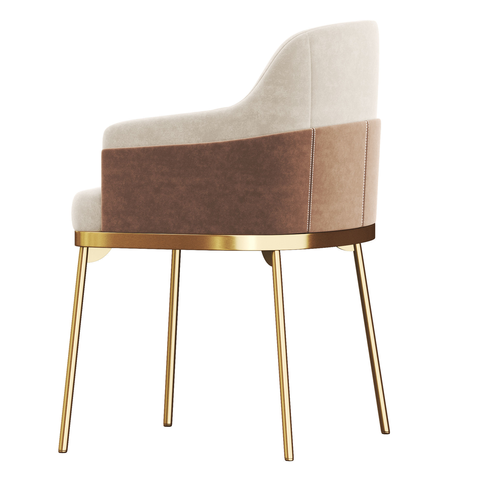 Modern dining chair 3D model_3