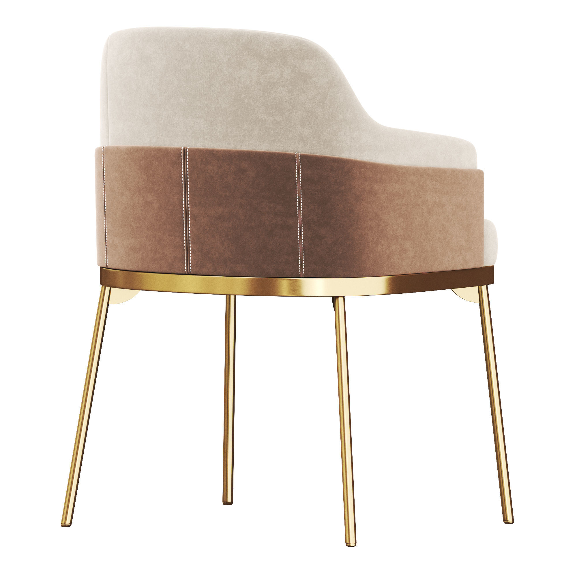 Modern dining chair 3D model_2