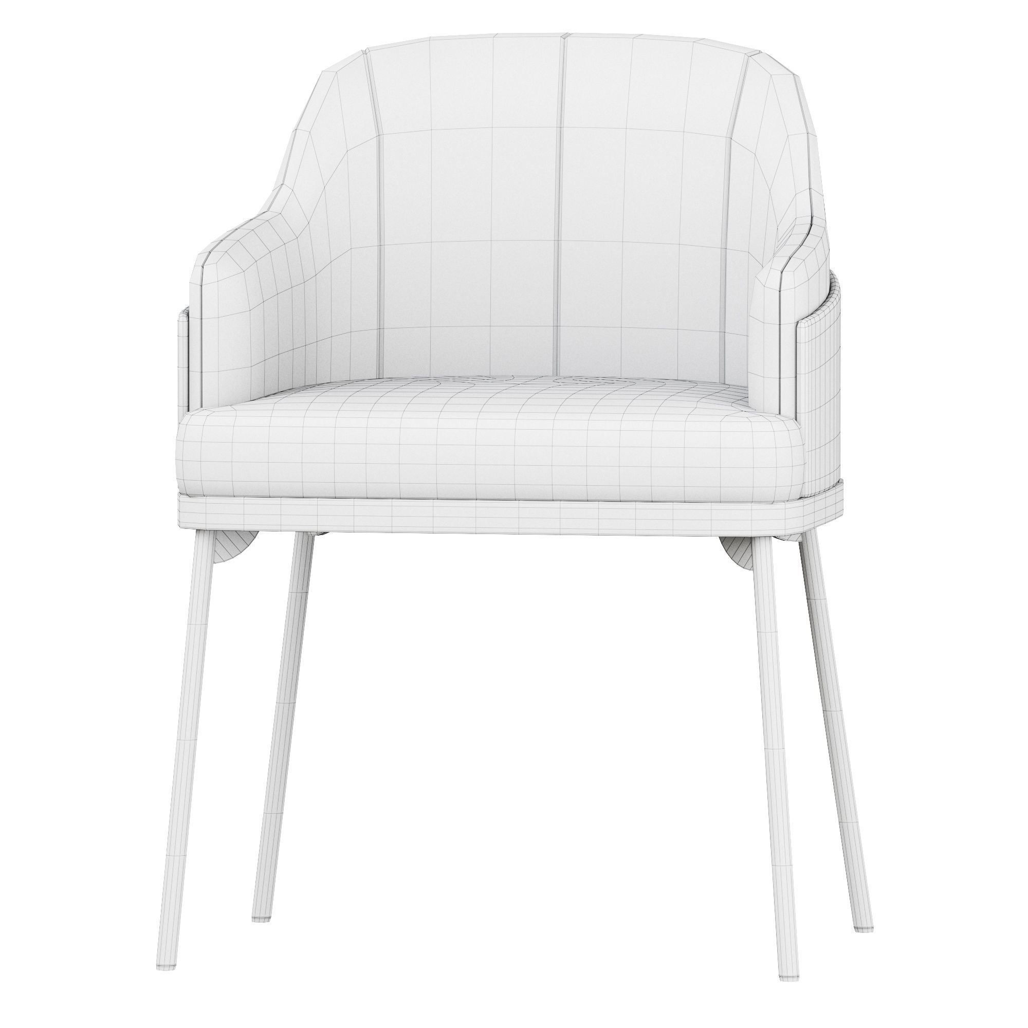 Modern dining chair 3D model_5