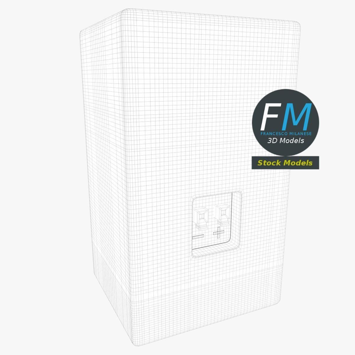 Bass reflex loudspeaker 3D model_8