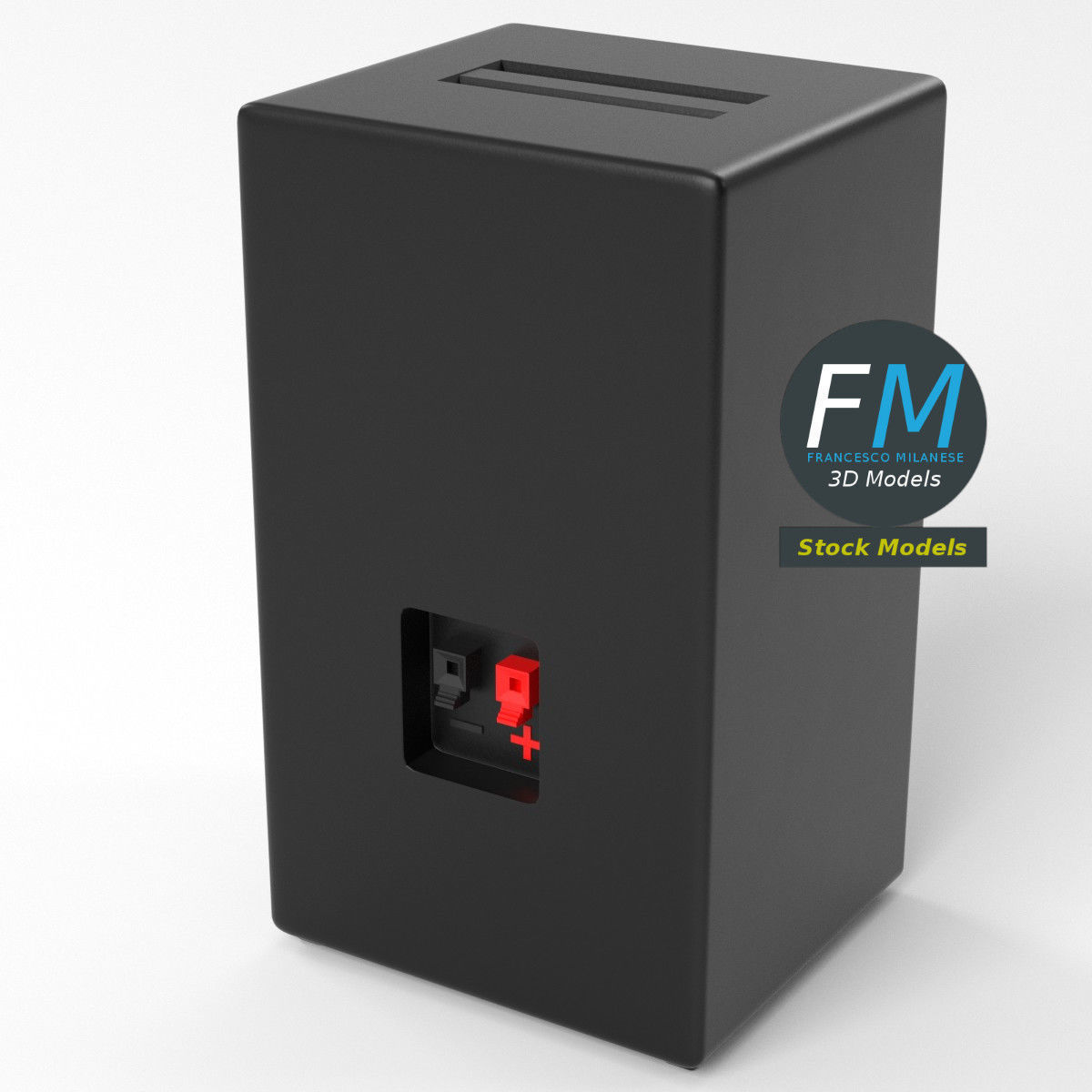 Bass reflex loudspeaker 3D model_5