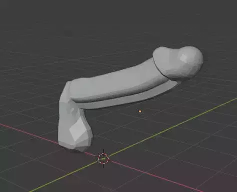 Penis hand with object