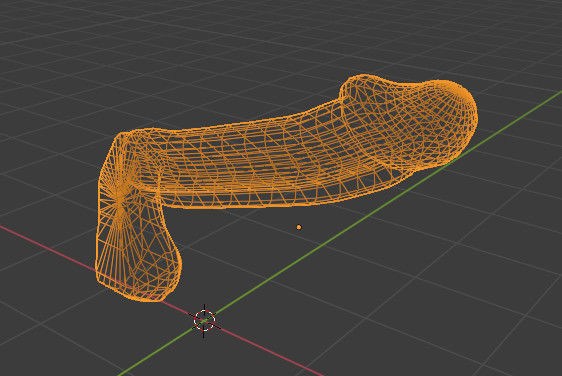 Penis hand with object Low-poly 3D model_1