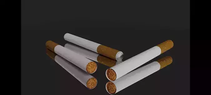 Cigaret 3d model three cigarettes