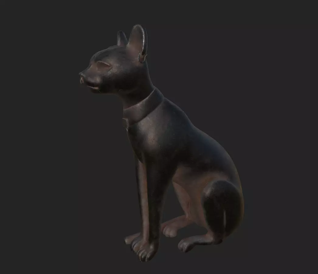 Cat Stature 3D model_0