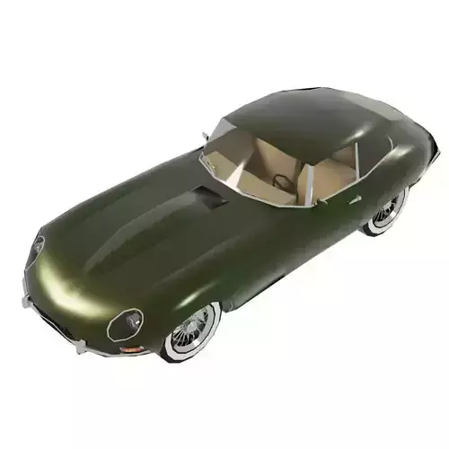 Jaguar E-Type Low-poly 3D model
