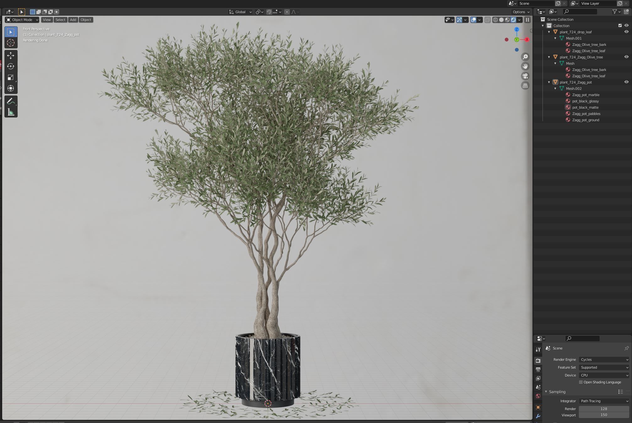 Plants collection 724 3D model_5