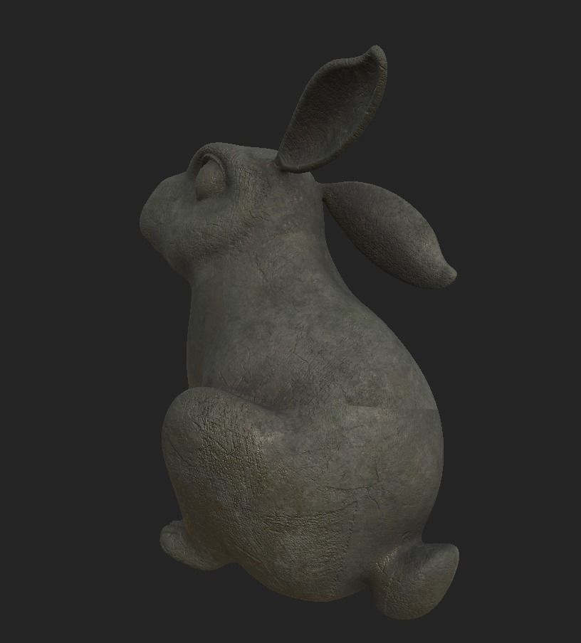 Rabbit Stature 3D model_4